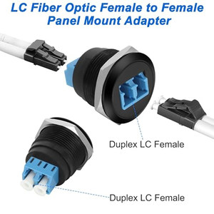 <span class=keywords><strong>Adaptateur</strong></span> fibre <span class=keywords><strong>optique</strong></span> LC vers LC à montage sur panneau OEM ODM XMSJSIY, module connecteur LC duplex à montage fixe fileté intégré, Multimode - Product Image 4