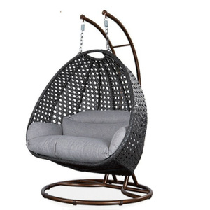 Mobilier moderne en rotin pour patio extérieur mobilier de jardin en osier deux places balançoire suspendue aux œufs pour la maison hôtels villas - Product Image 1