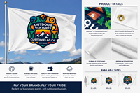 Drapeau publicitaire 3x5 pieds - Bannière personnalisable DIY - Design imprimé de haute qualité - Drapeau sur mesure pour la publicité, les festivals, les événements sportifs