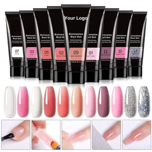 High Quality Poly Soft China Wholesale UV Builder Poly Gel for Nail Extension Gel Set Kit UV Extension Nail Product Gel