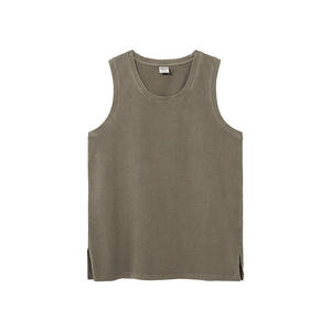 High Fashion Breathable Knitted Casual Oversized Pullover Lux <b>Men</b> <b>Singlet</b> 100% Cotton Vests - Product Image 5