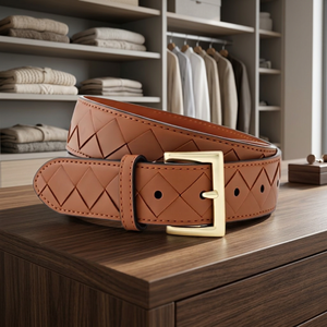 Latest Design Unisex Cow Hide Pin Buckle Belt Vintage 3.8CM Width Steel Waterproof High Strength Eco-Friendly Heavy Duty - Product Image 1