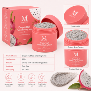 Gommage corporel hydratant et exfoliant au sucre, enrichi au beurre de karité, vitamine E et fruit du <span class=keywords><strong>dragon</strong></span> naturel, à particules fines, pour les pieds, OEM - Product Image 5