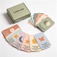 Cartes de citations inspirantes imprimées sur papier recyclable écologique de qualité supérieure, cartes d'affirmation personnalisées avec boîte