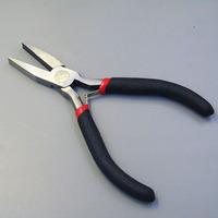 Pince à bec long professionnel mini de précision en acier, poignée souple, garantie 1 an, petits outils à main, bec de canard, plastique large et plat
