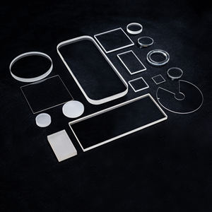 Pelat kaca silika <span class=keywords><strong>Quartz</strong></span> tahan panas kustom UV sukses pelat kuarsa kuarsa kuarsa kaca bening pelat bor - Product Image 2