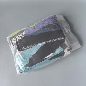 Trapos de felpa de algodón 100% industriales multiusos, limpiadores de sudaderas, bolsa de colores mixtos, 25 kg de material recuperado para limpieza - Product Image 1