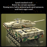 Mould King 20020 Leopard 2 Muharebe Tankı Modeli Küçük Parçalı Eğitici Yetişkin Yapım Seti Tank Oyuncak Askeri Yapım Blokları