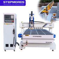 Routeur CNC automatique pour la fabrication de portes d'armoires, machine de gravure et de sculpture pour meubles en bois, changeur d'outils linéaire, moteur 9KW