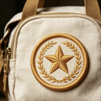 Patchs brodés thermocollants personnalisés en feutre non tissé avec strass, motif étoile dorée et cœur, couleurs personnalisables pour vêtements, chaussures et sacs