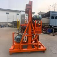 Petite machine de forage de puits d'eau portable à traction électrique, profondeur 100m, 5.5kw, 380V/220V, avec boîte de vitesses, modèle YJC