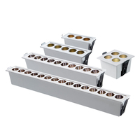 Lampe LED encastrée carrée 9W à grille, moderne, en aluminium, pour intérieur, centre commercial, bureau, magasin, économie d'énergie