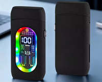 Briquet intelligent à double flamme rechargeable avec allumage par capteur, design créatif en métal