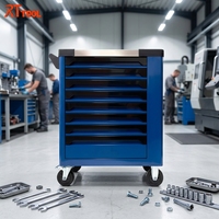 Armoire à outils RTTOOL 279 pièces, armoire de rangement pour outils, chariot roulant pour l'entretien des véhicules avec kit d'outils