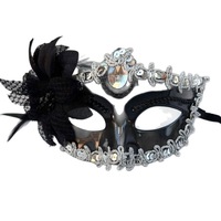 Masque pour les yeux, demi-masques avec voile fleuri pour les jeunes mariés, anniversaire, Noël, Halloween, réveillon du Nouvel An, costume, fête de bal, fournitures de fête