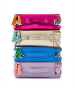 Tas Penyimpanan Poker Mahjong Modern Mewah Ramah Lingkungan Tahan Air Lipat Transparan PVC Gaya Amerika dengan Ritsleting Berumbai - Product Image 6