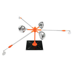 Éloigne-oiseaux solaire 360° °   Répulsif anti-pigeons, <span class=keywords><strong>corbeaux</strong></span> et moineaux rotatif avec alarmes sonores, <span class=keywords><strong>effaroucheur</strong></span> d'oiseaux pour verger, vignoble, jardin - Product Image 3