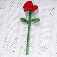Fournisseur en gros de fleurs en peluche créatives faites à la main, styles variés, tournesol, rose, fleurs en peluche pour mariage, fête, cadeau de la Saint-Valentin