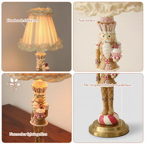 Độc Đáo Hiện Đại Nhựa LED <span class=keywords><strong>E14</strong></span> Bóng Đèn Nutcracker Bảng Đèn Không Dây Giáng Sinh Trang Trí Chụp Đèn 5000MAh Pin 2700K Ánh Sáng Ấm Áp - Product Image 4