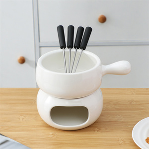 Vente chaude Restaurant Hôtel <span class=keywords><strong>Fromage</strong></span> Personnalisé Pot à <span class=keywords><strong>Fondue</strong></span> <span class=keywords><strong>Suisse</strong></span> Rouge Mini Pots à <span class=keywords><strong>Fondue</strong></span> au Chocolat en Céramique - Product Image 4