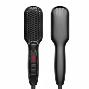 Nuevo Estilizador de Barba <span class=keywords><strong>para</strong></span> Hombre, <span class=keywords><strong>Cepillo</strong></span> <span class=keywords><strong>Alisador</strong></span> de Cabello PTC Multifuncional <span class=keywords><strong>para</strong></span> Cabello Lacio y <span class=keywords><strong>Rizado</strong></span> - Product Image 1