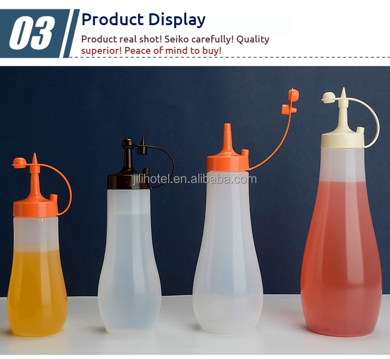 TONYSA 1 bottiglia da 450 ml per condimenti da cucina, marmellata e salsa per insalata (blu