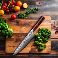 Couteau de chef Damas 8 pouces avec design spécial et manche G10 pour la cuisine