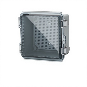 Boîte de jonction extérieure étanche IP67 en ABS avec porte transparente à charnières, loquets sécurisés, surface anodisée - Product Image 2