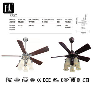 Popular Design Decorative Type 5 MDF Blades 48 inches Zipper <b>Control</b> <b>Ceiling</b> <b>Fan</b> <b>with</b> <b>Light</b> - Product Image 3