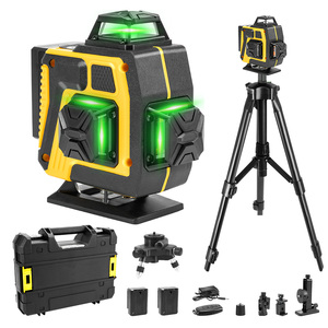 Livella Laser Industriale a 16 Linee 360° Autolivellante con Treppiede Strumento di Livellamento 4D Luce Verde Batteria Li-Ion DC 18V Precisione 1mm - Product Image 1