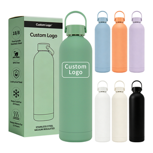 Minimalist Appearance Water <b>Bottle</b> Rubber Coated Slim Mouth Vacuum Insulated Reusable Student Office Portable Water <b>Bottle</b> - Product Image 6