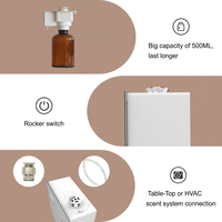 Diffuseur d'arôme commercial 500 ml sans eau en métal avec fermeture compatible HVAC pour hôtel, diffuseur de parfum, support OEM ODM