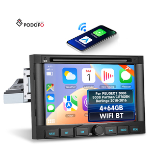 <span class=keywords><strong>Autoradio</strong></span> Android Podofo 7'' 4+64 Go pour <span class=keywords><strong>PEUGEOT</strong></span> 3008/CITROEN Berlingo 2010-2016 CarPlay Android Auto GPS WiFi BT Stéréo de voiture OEM - Product Image 1