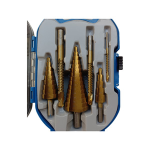 Yili Hardware 6Pc <b>Step</b> <b>Drill</b> Bit Set 368Mm Triangular Shank Gold Finish Metal Drilling Tools - Product Image 4