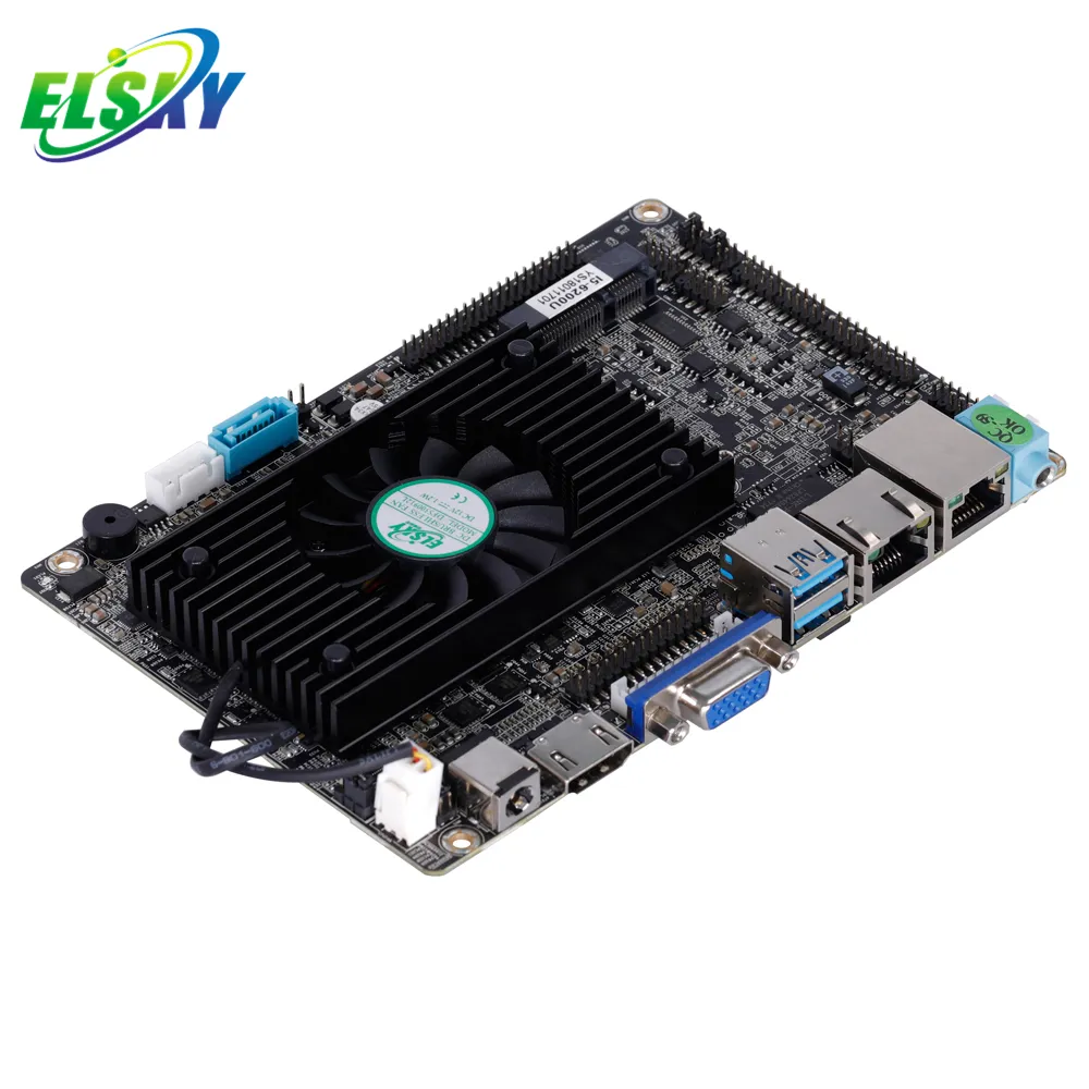 ELSK 24V EDP 1HDMI VGA GPIO HD Graphics Ddr4 8Gb I3-6100U Dual Cores 2.0GHz Motherboard dengan Sistem Barebone