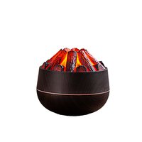 Mini Humidificateur d'Air de Bureau USB Grande Diffusion de Brume Créatif Simulé Feu de Charbon Diffuseur d'Arômes Bois Profond Ménager Plastique