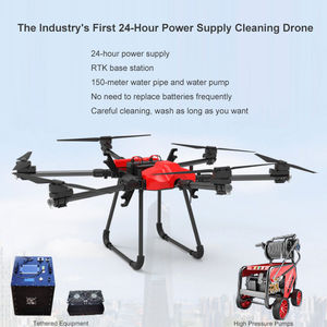 โดรนทำความสะอาดหน้าต่างอุตสาหกรรม 40YS พร้อมเครื่องพ่นสารเคมี UAV ระยะไกล พร้อมกล้องควบคุมระยะไกล โดรนเกษตร RTK - Product Image 4