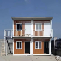 Maison modulaire de 40 pieds à installation facile, structure en acier, design moderne, maison préfabriquée en conteneur