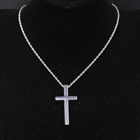 Nouveau collier pendentif croix en zircone synthétique, bijoux de protection et de bénédiction, cadeaux pour hommes et femmes, ensemble de colliers croix hip-hop