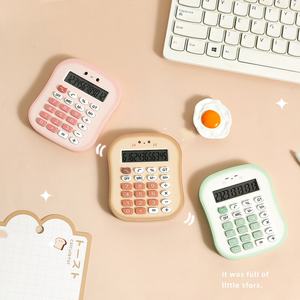 Calculatrice en plastique coloré MINI TAILLE en forme de pain grillé mignon à 12 chiffres - Product Image 2