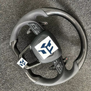 Volant de course en fibre de carbone compatible avec Audi A3 2018 2019 A4 A5 A6 A7 A8 S3 S5 S6 S7 RS3 RS4 RS5 RS6 RS7 TT TTRS B9 - Product Image 1