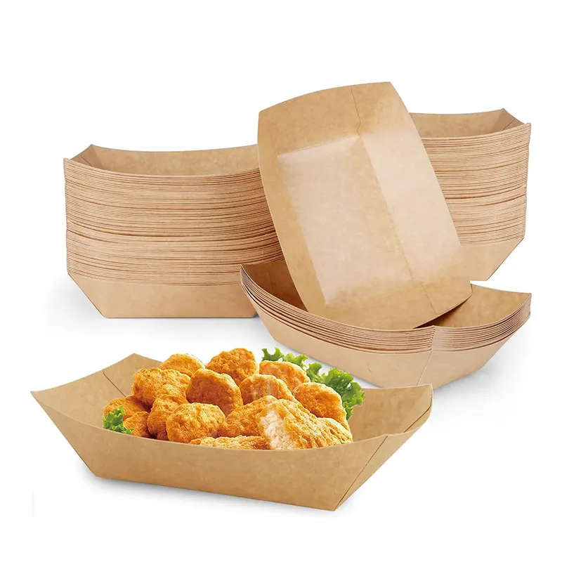 Disposable Custom Size Paper Bento Fast Food Packaging Sushi To Go Boxes For Restaurant