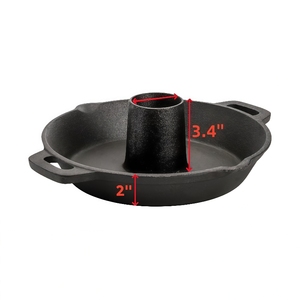 Rôtissoire verticale <span class=keywords><strong>en</strong></span> <span class=keywords><strong>fonte</strong></span> pré-assaisonnée pour volaille avec égouttoir pour poulet, dinde et poules sur grill ou four - Product Image 5