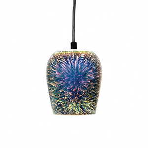 Luminaire suspendu en verre chromé 3D 1xE27, lampe de plafond moderne, décoration intérieure - Product Image 2