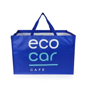 Прямые продажи с фабрики, Высококачественная Экологически чистая Складная многоразовая Нетканая сумка для покупок с логотипом на заказ, ламинированная полипропиленовая сумка