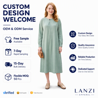Robe midi ample en lin et coton pour femme, plissée devant, grandes tailles, marque privée, usine de vêtements OEM ODM