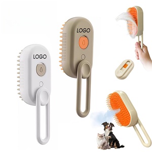 Cepillo de Lujo 3 en 1 Recargable <span class=keywords><strong>para</strong></span> Eliminar Pelo de Mascotas, Herramienta de Aseo con Vapor y Autolimpieza <span class=keywords><strong>para</strong></span> Gatos y Perros con Cerdas de Silicona - Product Image 1