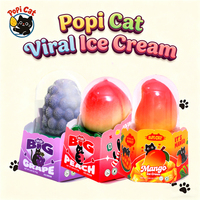 Tren Media Sosial PoPI CAT 3D Bubuk Es Krim Rasa Buah Campur 75g Halal Mangga Persik Anggur Terbaru Laris Manis Menerima OEM