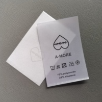 Étiquette d'entretien pour vêtements YH-Blank, imprimée à l'écran, thermocollante sur tissu, pour étiquettes de lavage en taffetas, nylon épais, silicone, satin