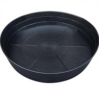 Best-seller Plateau en plastique noir pour plantes Vente en gros Bon marché Soucoupes Pot de fleur rond Plateau